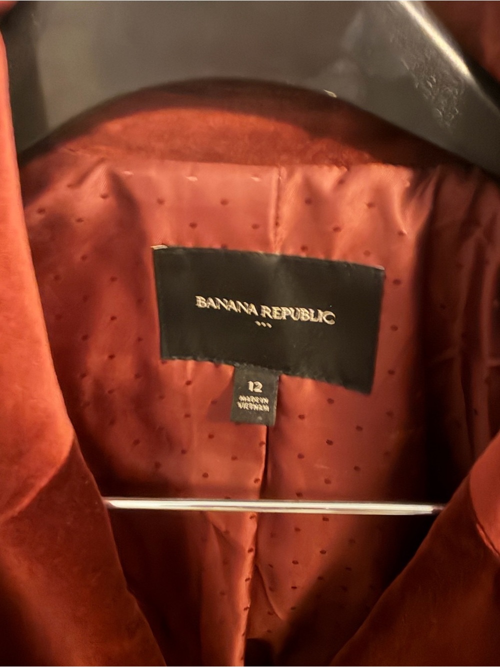Banana Republic Women's Velvet Blazer - Merlot sz 12 - Picture 2 of 3